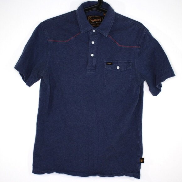 Howler Bros. Brothers Mens Small Western Style Pearl Snap Polo Shirt L543 - Picture 1 of 4